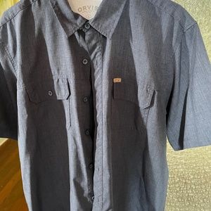 Dark blue Orvis tech type shirt